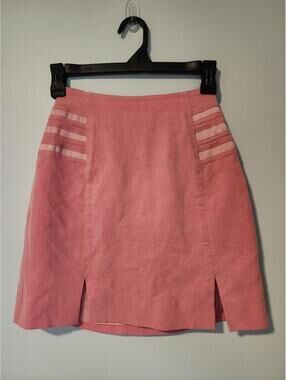 Cache Vintage Y2K Pink Mini Skirt with Side Stripe Detail